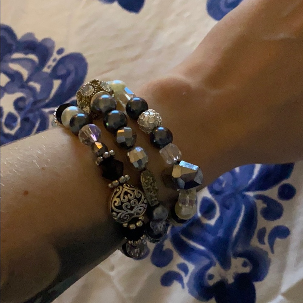 3 beaded bracelets